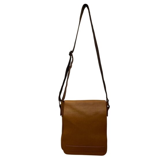 Latico Unisex Brown Leather Adjustable Strap Spacious Interior Crossbody Bag - Picture 1 of 11
